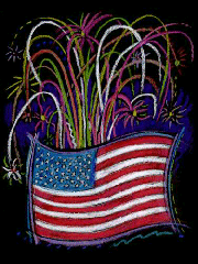 USA Flag with Fireworks