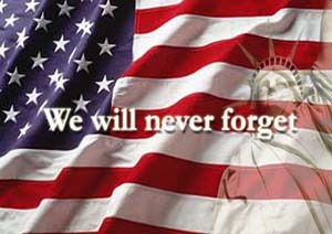 We will never forget flag