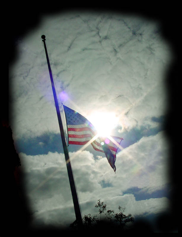 Flag blowing in the breeze